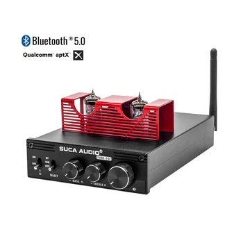 SUCA TUBE-T6C Bluetooth 5.0 Hifi Amplificador Audio APTX-LL160wx2 Вакуумный ламповый усилитель Бытовой мощности Аудио Усилитель