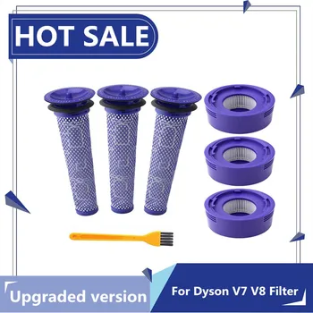 Предварительный фильтр + комплект постфильтров HEPA для пылесоса Dyson V7 V8, сменные аксессуары для предварительного фильтра и постфильтра