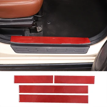 Для Kia Soul 2009-2013 Автомобиль из мягкого углеродного волокна, встроенный в порог, наклейка с защитой от царапин, Аксессуары для украшения интерьера автомобиля