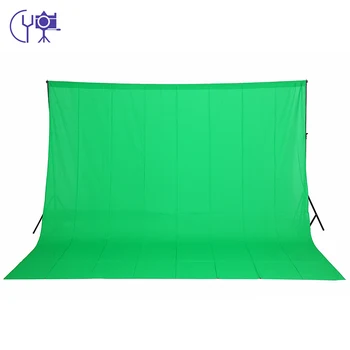 CY НОВОЕ Фотографическое оборудование 3 м x 4 м 100% Хлопок Хромированный Зеленый Экран Муслиновый Фон для фонов фотостудий