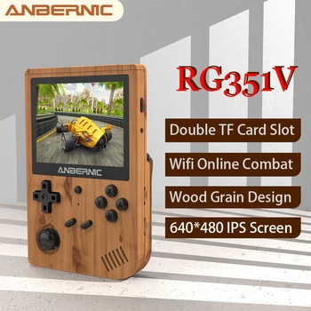 ANBERNIC RG351V Ручной Игровой Плеер 5000 Классических Игр RK3326 Портативная ретро Мини Игровая Консоль IPS Wifi Онлайн Боевая Игра
