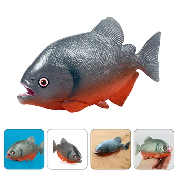 Пиранья Пластиковая Игрушка Модель Речной Рыбы Имитация Морской Жизни Животный Орнамент
