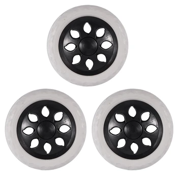 3X Черно-белая Пластиковая Сердцевина из пенопласта, Тележка для покупок, Колесики для колес