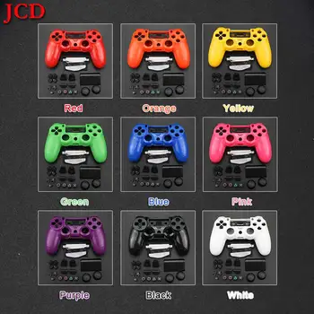 JCD Пластиковый Корпус В виде Ракушки с Кнопками Комплект для PS4 V1 Контроллер JDM-010 JDM-001 Белый, Черный, Ручка, Чехол