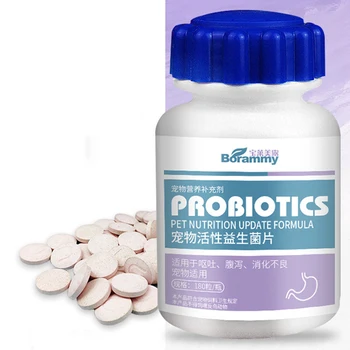 180 Таблеток Активных питательных пробиотиков для домашних животных, улучшающих пищеварение при диарее, Продукты для здоровья желудочно-кишечного тракта для кошек и собак