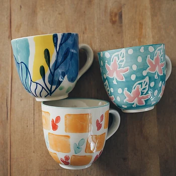 Японские подглазурные керамические чашки с ручной росписью, кофейные чашки, изысканные чашки для послеобеденного чая.