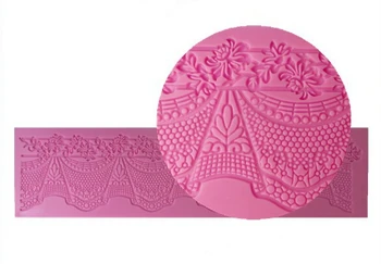 2015 Шоколадное украшение силиконовая кружевная форма для помадки, форма для украшения торта, кондитерские инструменты, Кружевная форма № f1030