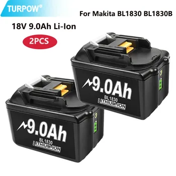 9.0Ah 18V Замена батареи Makita 18V BL1830 BL1830B BL1840 BL1840B BL1850 BL1850B светодиодный индикатор перезаряжаемой батареи