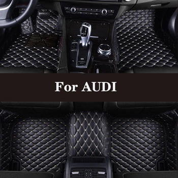 Полностью объемный изготовленный на заказ кожаный автомобильный коврик для AUDI Q7 (7 мест) интерьер автомобиля автомобильные аксессуары