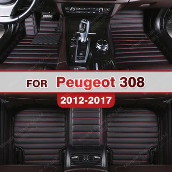 Автомобильные коврики для Peugeot 308 2012 2013 2014 2015 2016 2017, изготовленные на Заказ автоматические накладки для Ног, Автомобильные ковровые покрытия, аксессуары для интерьера