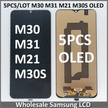 Оптовая продажа 5 шт./лот для Samsung M30 M305 M21 M30S ЖК-дисплей с сенсорным цифрователем в сборе M31 M315 M30S
