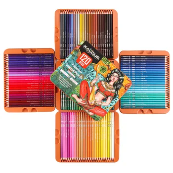 Цветной карандаш KALOUR, 120 шт./компл., масляная ручная роспись, граффити, цветной грифель, Набор карандашей для рисования, Подарочная коробка