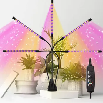 USB LED Grow Light Фитолампа для растений с Управлением Полным Спектром Освещения Fitolamp, Зажим для Рассады Цветов, Фито Лампа