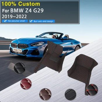Автомобильные Коврики Для BMW Z4 G29 2019 2020 2021 2022 Защитные Ковры Rugs Роскошный Кожаный Коврик Водонепроницаемый Набор Автомобильных Аксессуаров