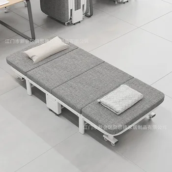 Утолщенная губка, складная кровать с регулируемой спинкой, односпальное кресло, складная кровать для офисного ланча