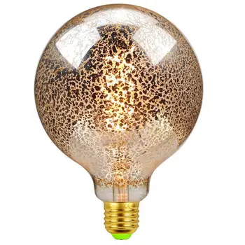 G125 Мигающая Золотисто-Серебристая светодиодная лампа Накаливания, Антикварная Барная Ретро-Декоративная Лампа 220V 4W E27