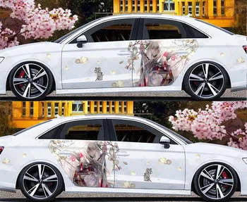 аниме Инуяша, автомобильные боковые графические наклейки, высококачественные виниловые комиксы, подходящие для большинства транспортных средств, автомобильные наклейки, наклейки с комиксами