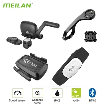 Аксессуары Для Велосипеда Meilan Беспроводной Датчик скорости/частоты вращения C1 C3 C5 + Новый C2 Bluetooth BT4.0 Sensore Велосипедный пульсометр
