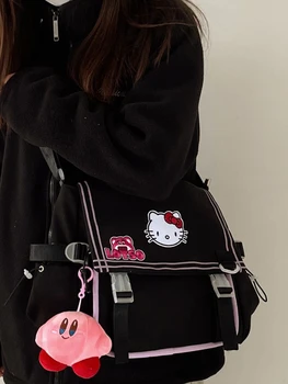 Sanrio Оригинальный рюкзак через плечо Hello Kitty, сумка для пригородных поездок, сумка через плечо с милым рисунком Аниме, школьный рюкзак для студентов колледжа