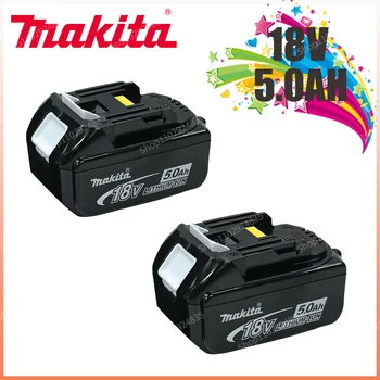 Makita 18V 5.0Ah/5000mAh Аккумуляторная Батарея Для Электроинструментов Со светодиодной литий-ионной Заменой BL1860B BL1860 BL1850