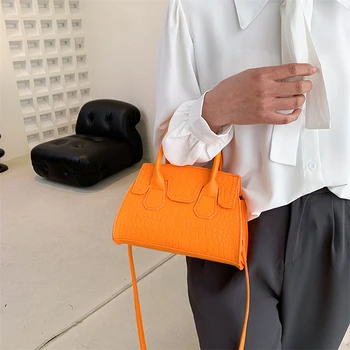 Женские однотонные сумки через плечо, Модная универсальная повседневная квадратная сумка, сумки-мессенджеры из искусственной кожи, Повседневные дорожные сумки с верхней ручкой