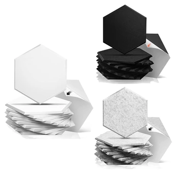 Акустические панели из 12 упаковок, самоклеящиеся акустические панели, звукоизоляционные пенопластовые панели, белый