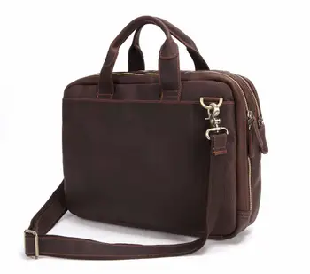 AIWITHPM Мужские 14-дюймовые Сумки-портфели для ноутбука из 100% натуральной коровьей кожи, деловая сумка, сумки, Кожаные Офисные сумки через плечо, тоут