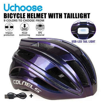 Велосипедный шлем, шлем для горного Велосипеда, шлем для езды на дорожном велосипеде Со светодиодной сигнальной лампой, USB-Зарядка, 300 мАч, шлем для езды на велосипеде