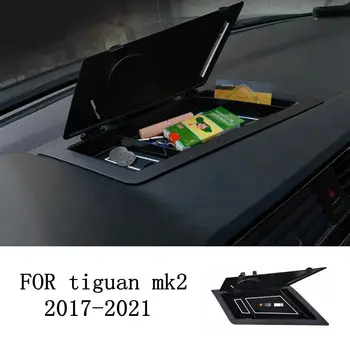 Коробка Для Хранения Приборной панели Передней Центральной Консоли, Держатель Телефона Для VW Tiguan Mk2 2017 2018 2019 2020 2021, Автомобильный Стайлинг