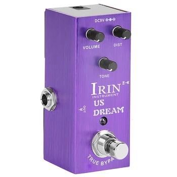 Педаль эффектов электрогитары IRIN AN-03 US DREAM Distortion Имитирует звук искажений с высоким коэффициентом усиления лампового усилителя