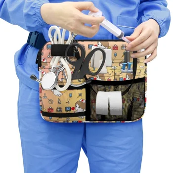 Twoheartsgirl, повседневная поясная сумка для медсестры, Медицинский пояс Большой емкости, Органайзер для женщин, Повседневный многофункциональный плечевой ремень Мешочек