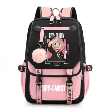 Kawaii Аниме Spy X Family Anya Forger Рюкзаки для подростков, Школьные сумки для Девочек, Детский Рюкзак для Книг, Дорожный Рюкзак