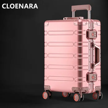 COLENARA Новый чемодан из алюминиево-магниевого сплава, сверхтолщенный кейс-тележка, деловой пароль, водонепроницаемый багаж для посадки