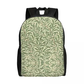 Рюкзак для ноутбука с ветками ивы Уильяма Морриса, Женский, мужской, повседневный рюкзак для школы, студентов колледжа, сумка с цветочным текстильным рисунком