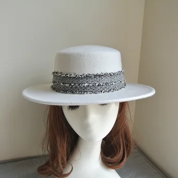 Женский британский цилиндр, летние мужские шляпы, domo hat jazz, новинка, бесплатная доставка, роскошная фетровая шляпа для девочек, женская модная элегантная кепка