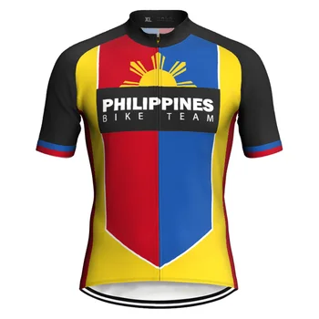 Велосипедная майка с коротким рукавом, Филиппинский, Дорожная одежда для велосипеда, Рубашка для скоростного спуска, Велосипедная одежда, Спортивная куртка, Байковый топ, Защита от солнца