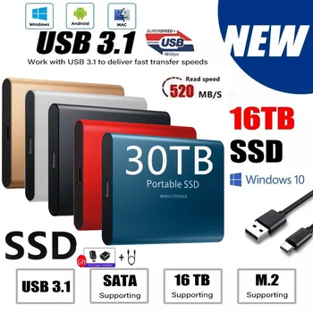 Оригинальный Портативный Высокоскоростной USB3.1 Interface1TB SSD Внешний твердотельный жесткий диск M.2 500GB Мобильный жесткий диск для Ноутбука mac