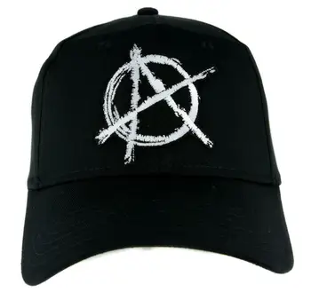 Белая Шляпа Со Знаком Анархии с принтом, Бейсбольная Кепка, Альтернативная Одежда, Панк-рок-Революция
