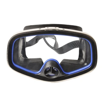 Yon Sub Scuba Diving Classic для свободного погружения с одним окном, Силиконовая маска с продувкой, черный клапан для носа, маска для дайвинга для взрослых с большой рамкой