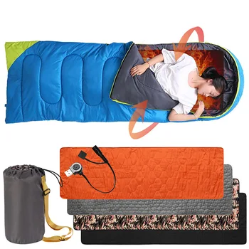 198 * 60 мм Открытый USB-нагревательный коврик для сна, 5 зон нагрева, Регулируемая Температура, Электронагреватель для кемпинга, коврик для палатки