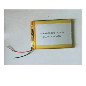 505068 505070 3,7 В 2000 мАч Полимерная литий-ионная Аккумуляторная Батарея Li-po Для Гарнитуры GPS Speaker Recorder