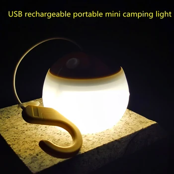 USB Уличный фонарь для Кемпинга Мини-Кемпинговый светильник LED Портативная Зарядка Гостиная Спальня 3-ступенчатая Затемняющая Ночная лампа Аварийная лампа