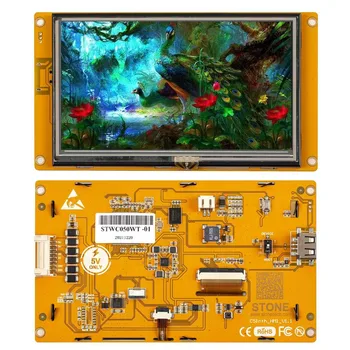 5-дюймовый графический сенсорный экран HMI с контроллером + Программа + последовательный интерфейс UART для промышленного оборудования C5