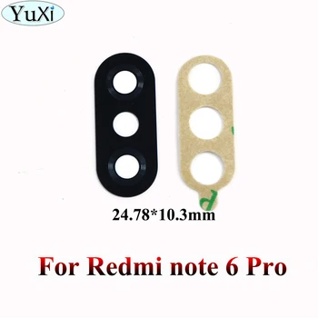 Стеклянная Крышка Объектива задней камеры YuXi Для Xiaomi Redmi Note 6 Pro с Оригинальной Наклейкой на Запасные Части
