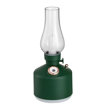 Модель угольной масляной лампы в стиле Ретро, светодиодный ночник, немой туманообразователь, USB Перезаряжаемый Беспроводной Мини-увлажнитель воздуха для автомобиля, офиса