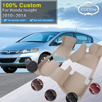 Автомобильные коврики для Honda Insight ZE2 ZE3 2010 ~ 2014, автомобильные накладки для ног, Роскошный Кожаный ковер, Коврики, Детали интерьера, автомобильные Аксессуары