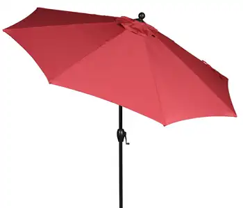 9-дюймовый зонт для патио премиум-класса, красный