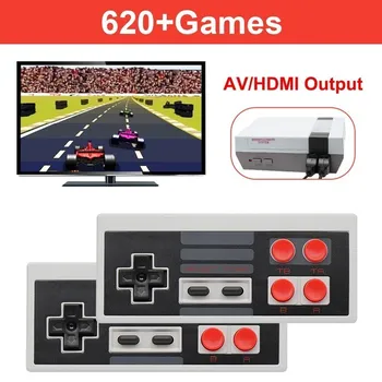 Портативная игровая консоль в стиле ретро, мини-игровая консоль, встроенные классические 620 игр для 4K-телевизора, совместимого с HDMI/AV-плеером