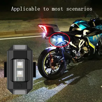 Задний фонарь мотоцикла с USB-аккумулятором, многоцветная регулировка, Стробоскопическая сигнальная лампа, аксессуары для безопасной езды на мотоцикле