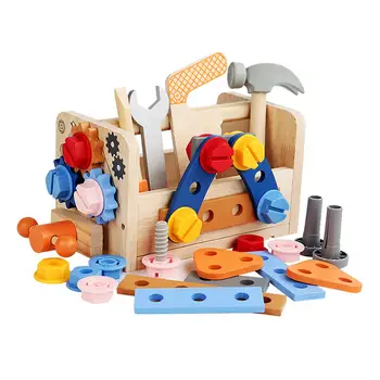Набор инструментов Ящик для игрушек Набор строительных игрушек Игрушечные инструменты Обучающий подарок Монтессори Креативный подарок Набор инструментов для малышей с ящиком для инструментов для детей